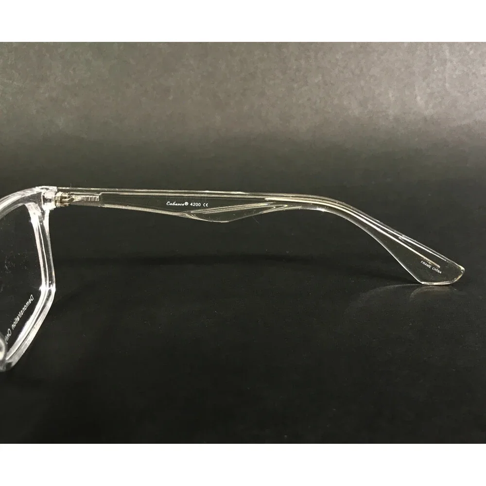 Enhance Eyeglasses Frames 4200 SHINY CRYSTAL Rectangle Full Rim 50-17-135